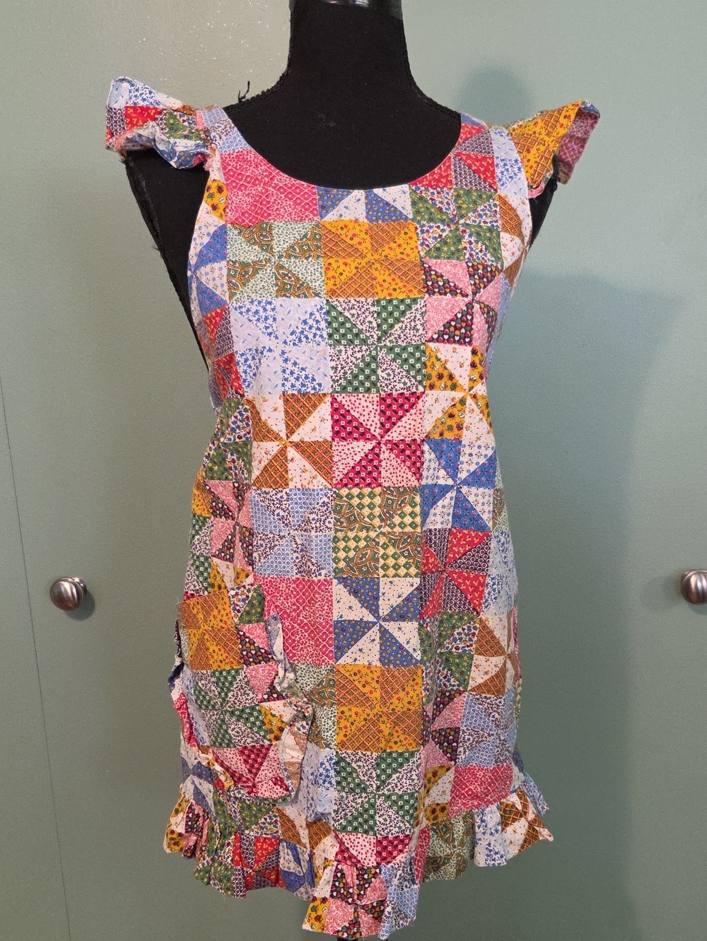 Handmade Patchwork Print Apron